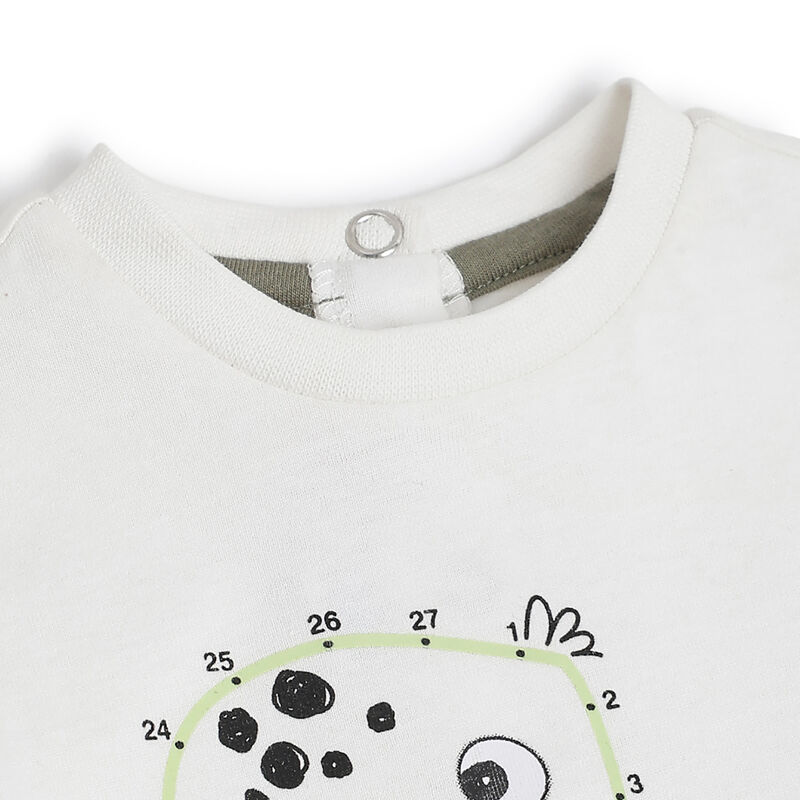 Boys White Printed Short Sleeve T-Shirt image number 2